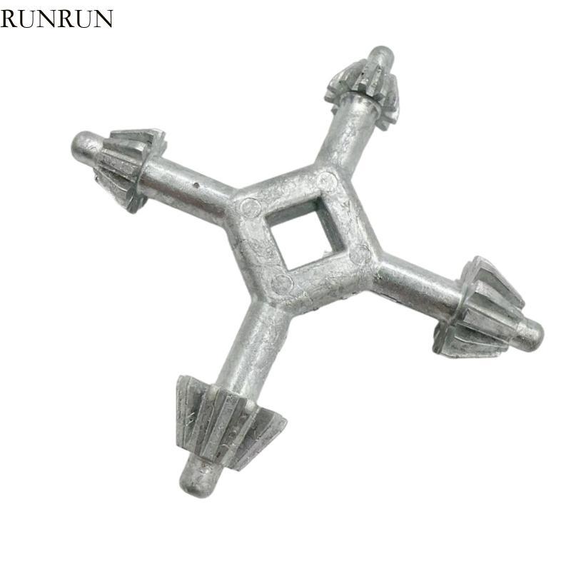 RUN เครื่องมือกุญแจสี่หัวอเนกประสงค์แบบพกพา 4 Way Crosses ประแจกุญแจ
