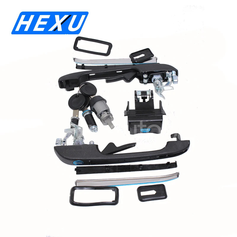 Outside Door Handle Ignition Lock Kit Set With 2 Keys For VW- GOLF MK2 84-91 Jetta- 78-92 191898081