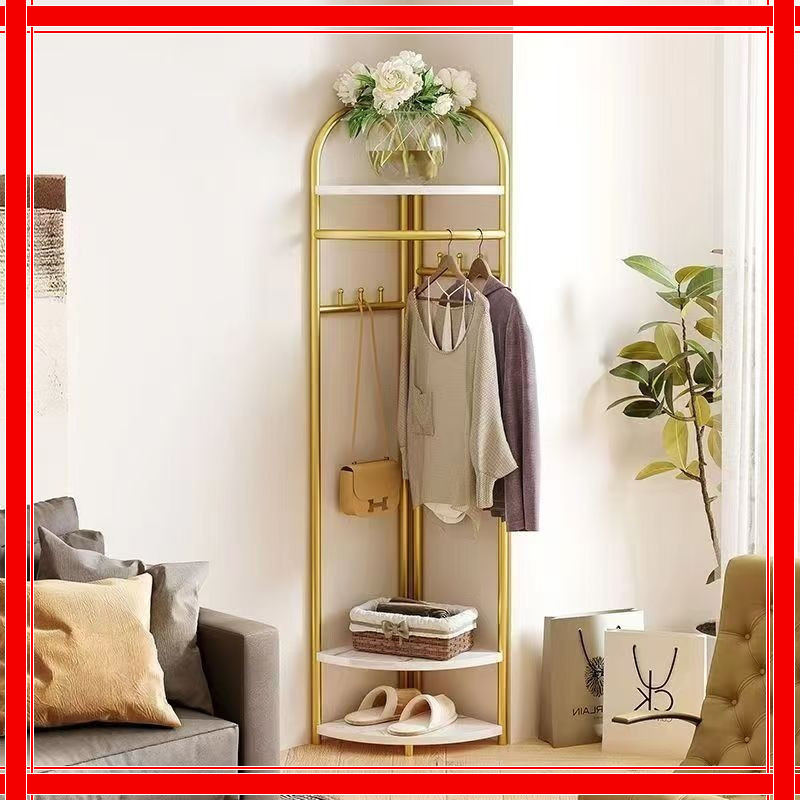 Triangle-shaped clothes drying rack, popular indoor clothes rack, storage rack, luxurious corner coa