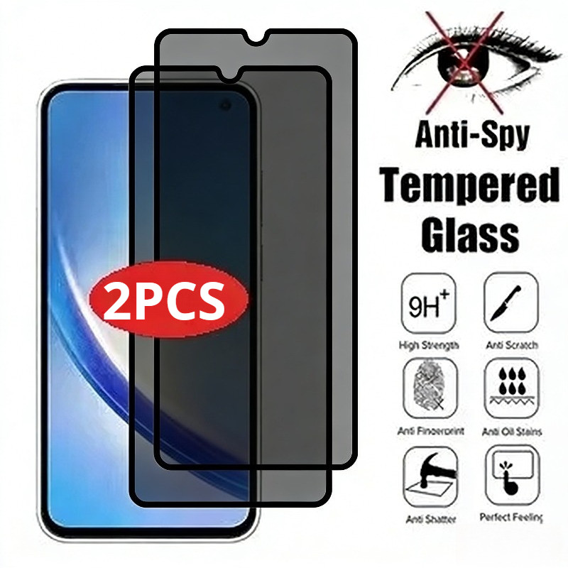 1-2Pcs ฟิล์มกระจกนิรภัยสําหรับ Samsung Galaxy F62 F55 F54 F42 F41 F34 F23 F22 Anti Spy ความเป็นส่วนต