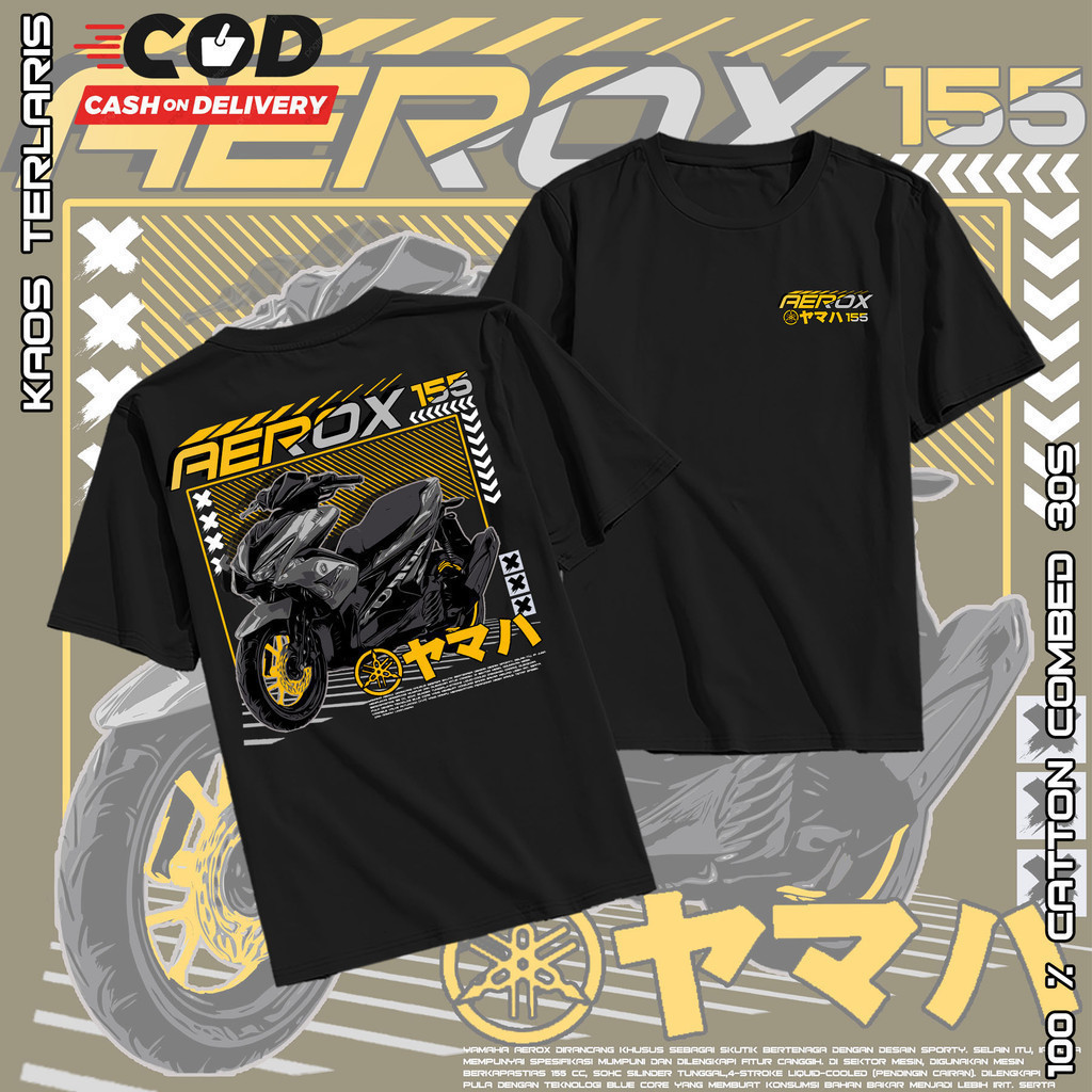 แฟชั่น Yamaha 2025 Aerox 155 T shirt / Rider Motor Bike T-shirt / T-shirt Motor / Limited Edition