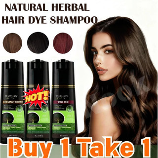 [COD]  Hair Color Shampoo 3in1 TEN TWENTY 500mL, Permanent Natural Black Brown Red Non-irritating