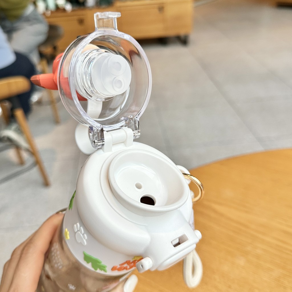 Zootopia Judy Nick tritan การ์ตูนเด็กนักเรียน Crazy Animal City แบบพกพาหลอดพลาสติกถ้วยชาถ้วยน้ําฟาง Judy - รูปที่ 5