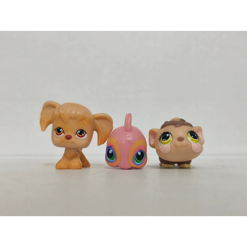 3 ชิ้น/ล็อต LPS รูปสุนัขปลา Guinea Pig #26#6617 Littlest Pet Shop ของเล่น