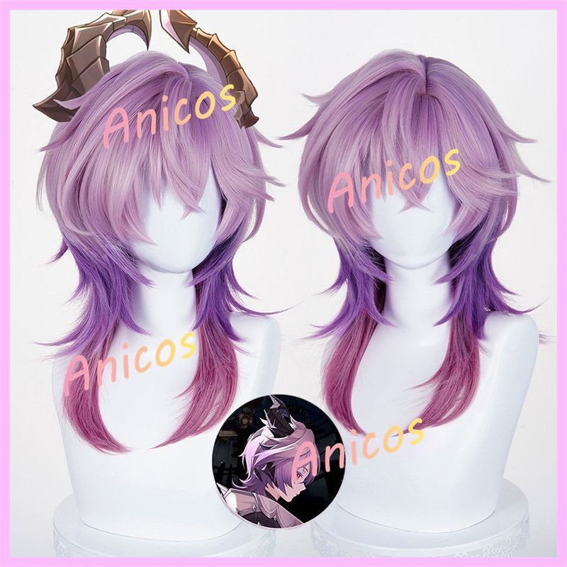 Genshin Impact Durin คอสเพลย์ ทรงผม-gradient ของตกแต่งผมแบบอนิเมะ