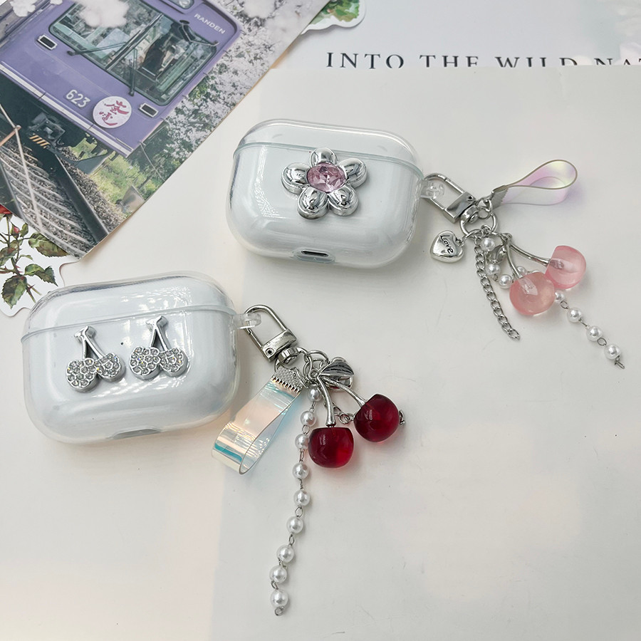 Cherry Pendant Case สําหรับ Technics EAH-AZ100 เคสซิลิโคนหูฟังสําหรับ Technics AZ100 ฝาครอบ