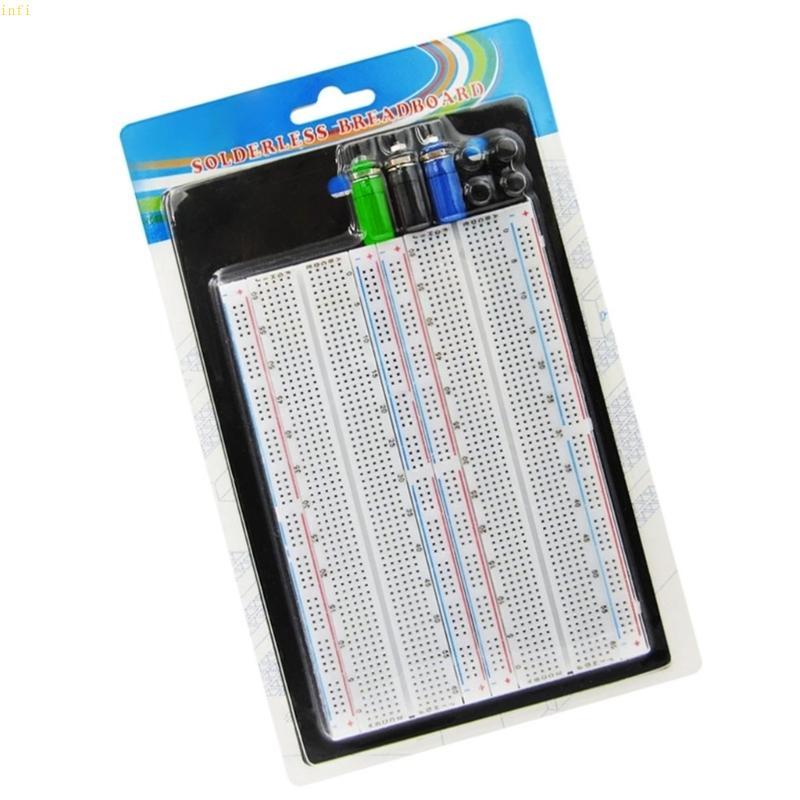 Infi ZY-204 Solderless Breadboard Circuit Test Board 1660 Tie Point 3 Binding Post Solderless Breadb