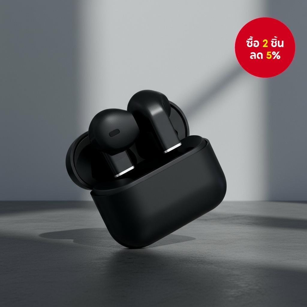 หูฟังบลูทูธไร้สาย Mini Pro5s หูฟังตัดเสียงรบกวนพร้อมเสียงสมจริงสําหรับสมาร์ทโฟน