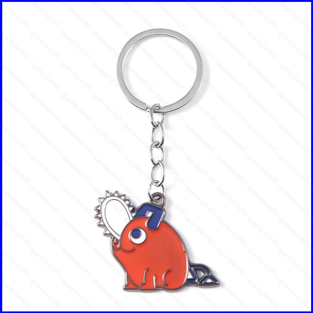 Chainsaw Man อะนิเมะพวงกุญแจกระเป๋าโลหะผสมใบเตยแฟชั่นพวงกุญแจพวงกุญแจ Pochita คอลเลกชัน props