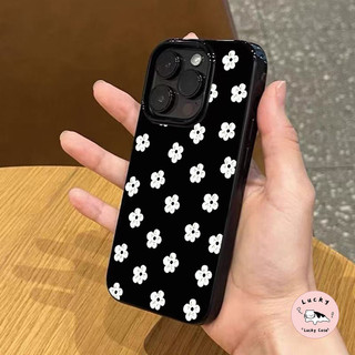 เคสไอโฟน13 ดอกไม้สดน่ารักน่ารักพื้นผิวมันวาวนุ่มสำหรับ IPhone 15 12 11 16 13 17 14 Pro Max 7 8 16 15 Plus X XR XS Max