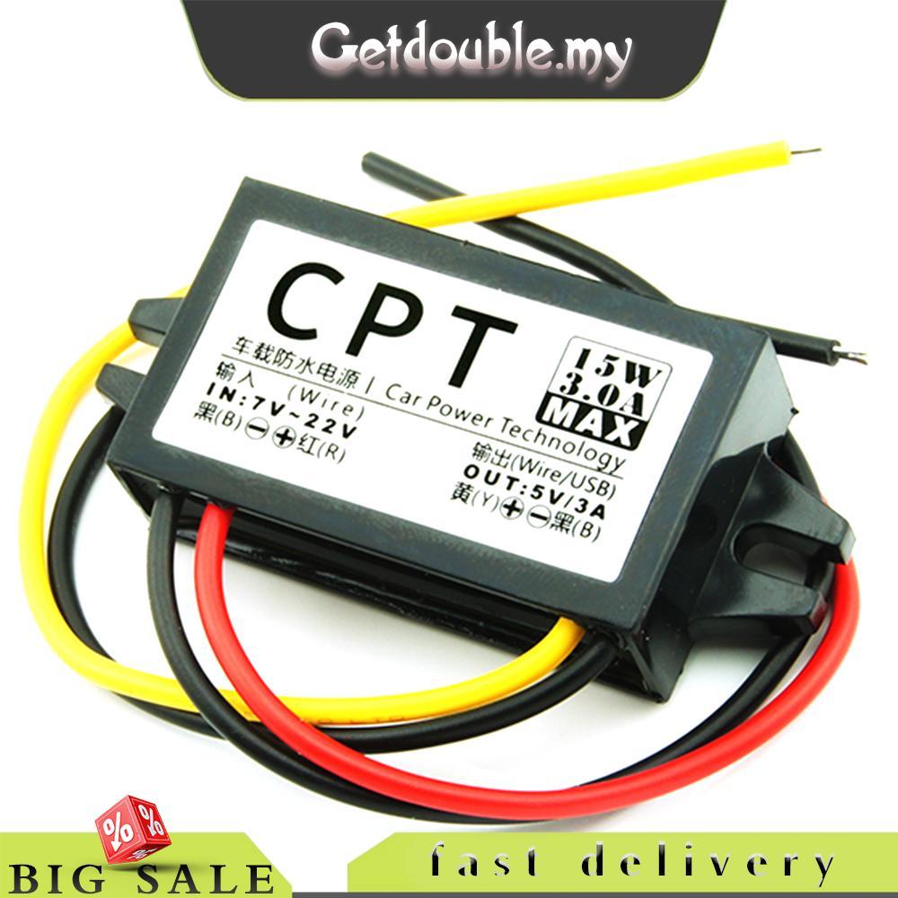 12V ถึง 5V DC เป็น DC Converter 3A 15W รถขั้นตอนลง Buck Converter โดยตรง Current Converter สําหรับรถ