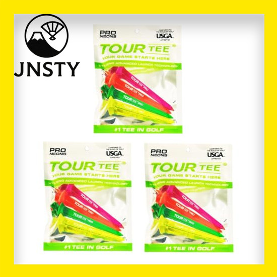 【Direct From Japan】 TOUR TEE Tour Tee Pro Neon 80mm 4pcs T-489-590 USGA R&A Rules Conforming Golf Te