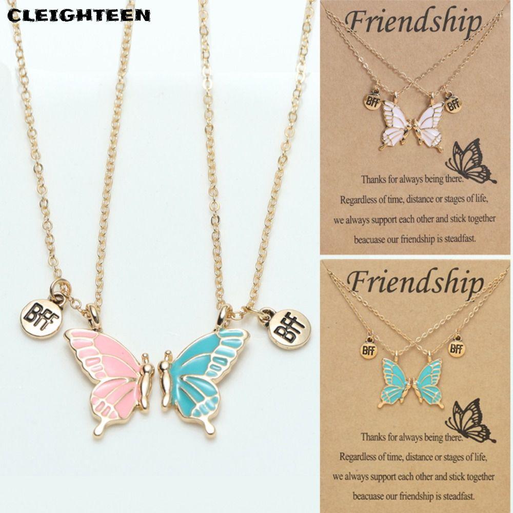 CLEIGHTEEN สร้อยคอเพื่อนที่ดีที่สุดระยะไกลสําหรับสาวผู้หญิงแม่เหล็กดึงดูดสร้อยคอ BFF
