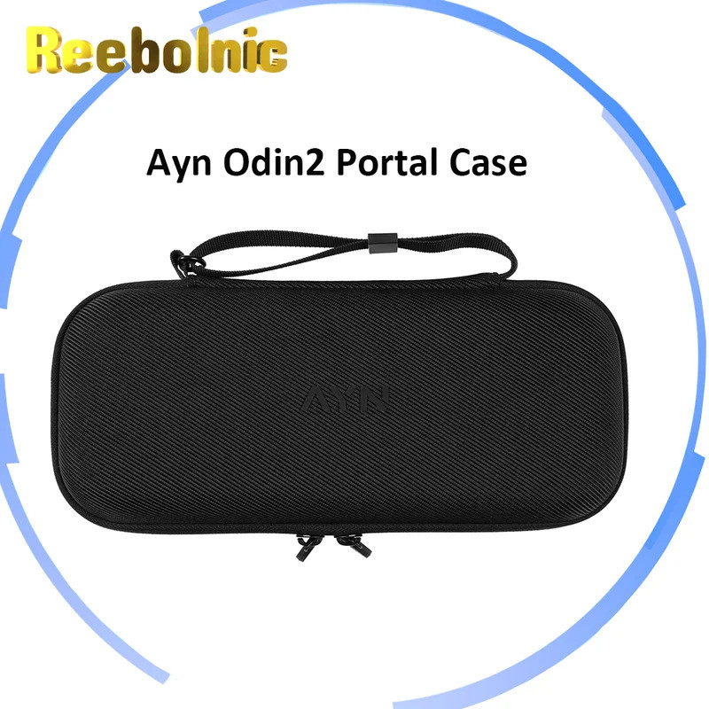 Odin2 Portal Bag คอนโซลเกมมือถือปกป้องกระเป๋าสีดํากันน้ําแบบพกพา Grip Screen Film เคสสีดําของ Ayn Od