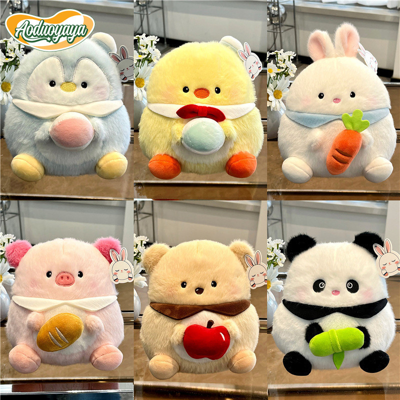Aoduoyaya ตุ๊กตาหมู/ตุ๊กตาหมี ของเล่นตุ๊กตาน่ารัก นุ่มนิ่มสุดๆ ของเล่นเด็ก ของขวัญสำหรับเด็ก 22CM
