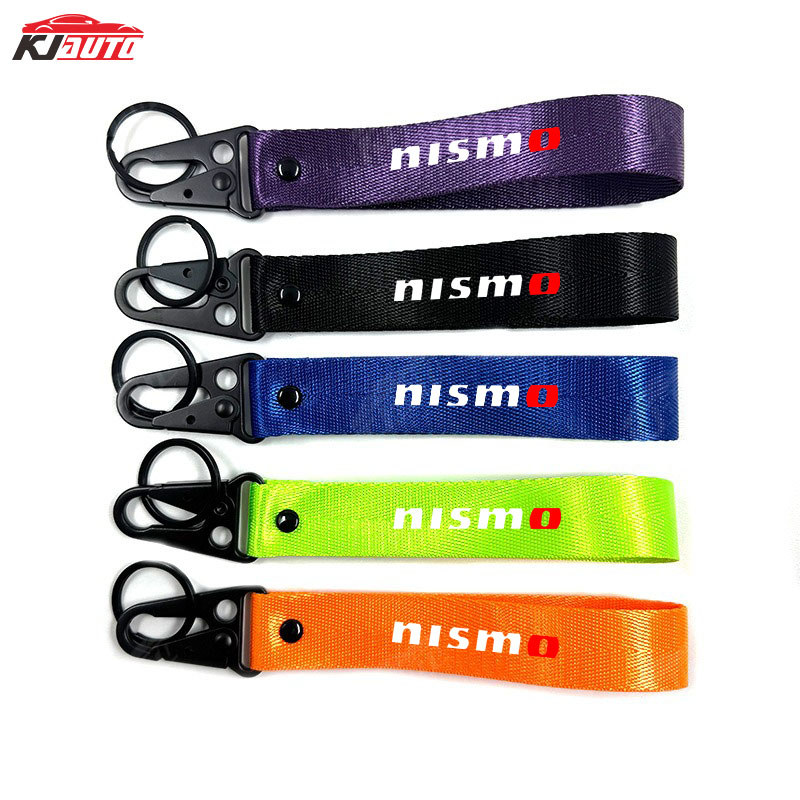 พวงกุญแจทอรถยนต์ Nissan Nismo อินเทรนด์ พวงกุญแจปากนกอินทรี อุปกรณ์ตกแต่งรถยนต์