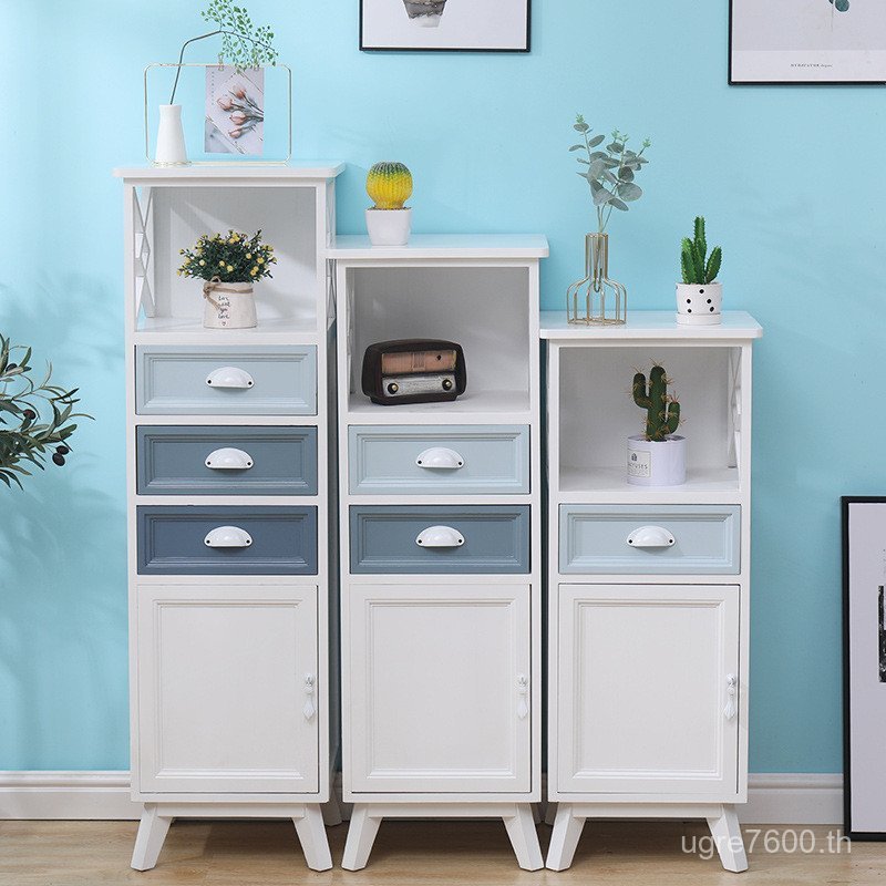 ห้องนั่งเล่น Retro ตู้เก็บของขนาดเล็ก Apartment & ตู้ลิ้นชัก 37 ซม.ไม้แคบ Locker ด้านข้าง/30 Simple 