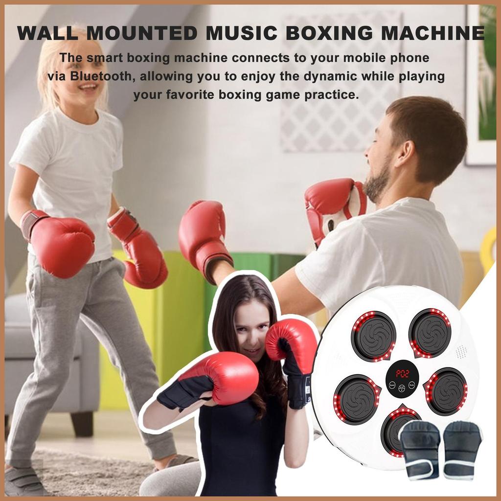 Music Boxing Machine Crash-Proof Soft Game Musical Boxing Machine สําหรับครอบครัวเพื่อนผู้ใหญ่ผู้ชาย
