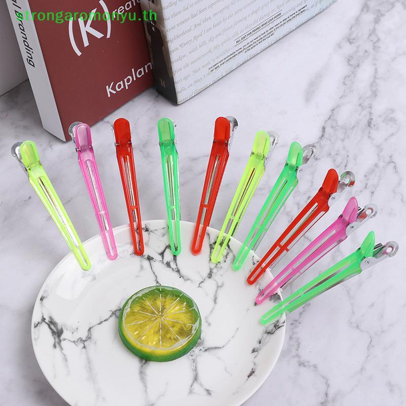 Strongaromonyu 10 ชิ้น Salon Hairpins ส่วนเฉพาะ Grip ผมทําผมพลาสติก TH