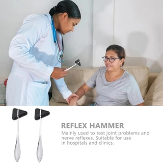 ไม้เคาะเข่า 18CM ด้ามแสตนเลส ค้อนยางเคาะเข่า ไม้ค้ําศอก Medical Neurological Reflex Hammer Percuteur Knee Diagnosis