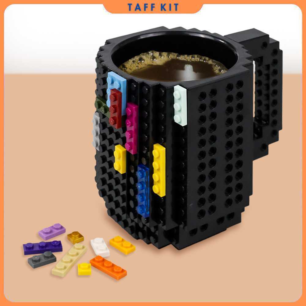 VKTECH แก้วน้ําสําหรับเด็กบล็อก Build-On Brick ของเล่นแก้ว 350ml - 936SN