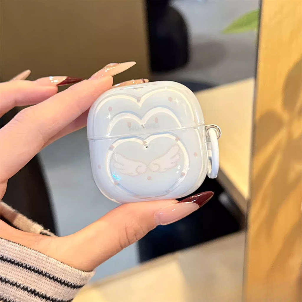 สําหรับ Huawei FreeClip FreeBuds SE2 SE3 5i 6i 7i FreeClip 2 หูฟังน่ารัก Angel Wings จี้ samsung bud