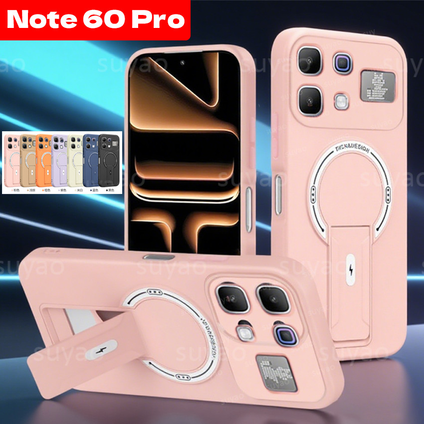 สําหรับ infinix Note 60 Pro 60Pro Edge 5G 2026 Candy สีคาร์บอนไฟเบอร์ผู้ถือแม่เหล็กเคสโทรศัพท์ปลอก NoteEdge Note60Pro Note60 เกราะกันกระแทกป้องกันปกหลัง