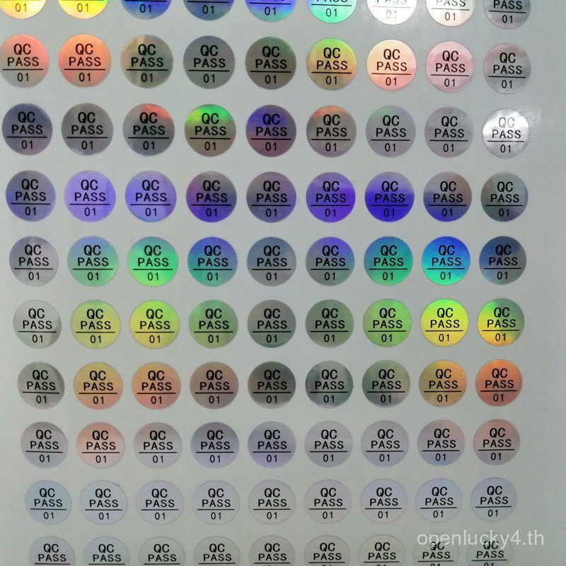 Ready Stock qc Label Sticker Glue PASSED Label 10X10mm Green White Oval pass Label