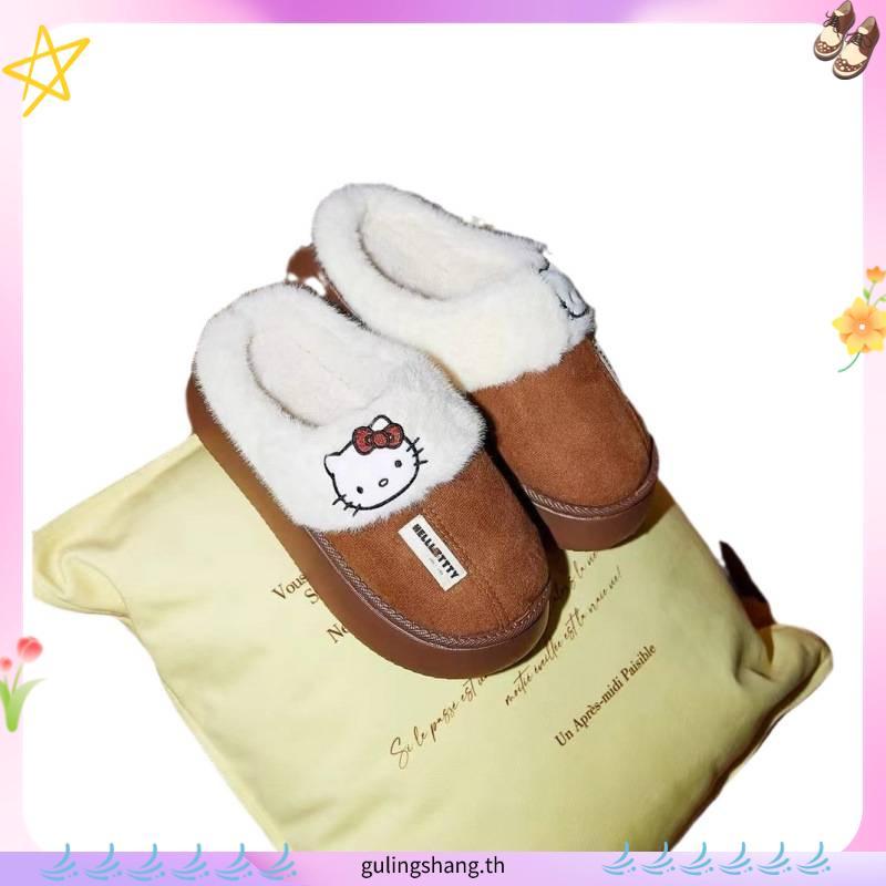 (พร้อมส่งจากไทย) Gukoo x Hello Kitty Slippers รองเท้าคิตตี้