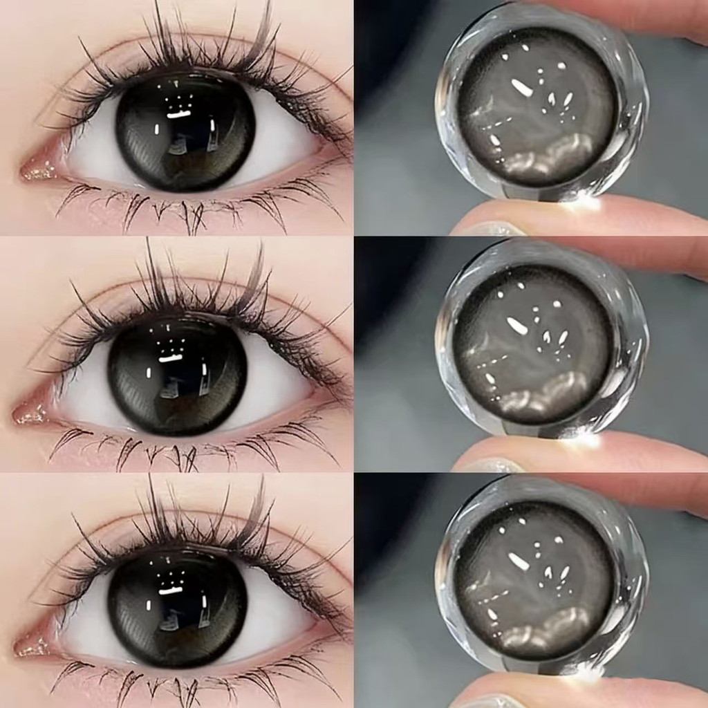 lens eye colour contact lens brown contact lens ขนาดเล็กชาดําเครื่องสําอางคอนแทคเลนส์ดวงจันทร์โยนเส้