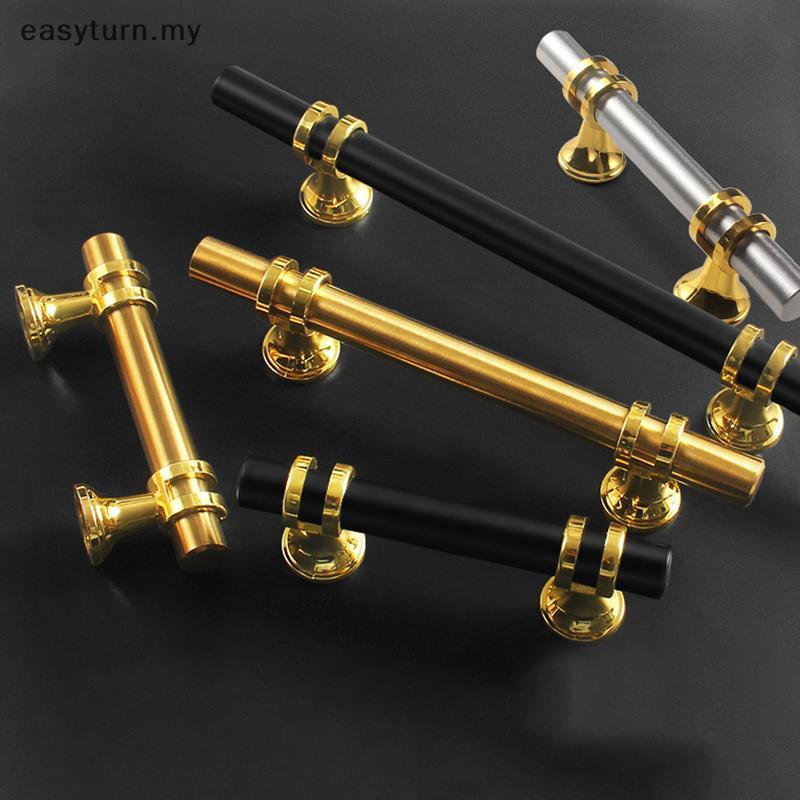 Eas Modern Gold Cabinet Handles - ลูกบิดลิ้นชักที่เป็นของแข็งสําหรับเฟอร์นิเจอร์ห้องครัวพร้อมวัสดุโล