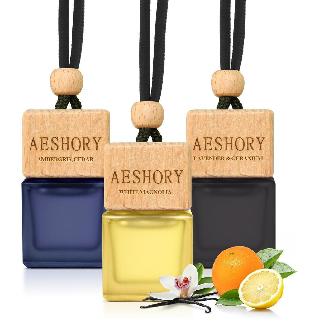 Aeshory Car Air Freshener Hanging - 3 แพ็ค, Hotel Collection น้ําหอมปรับอากาศรถยนต์ติดทนนาน, แรงบันด