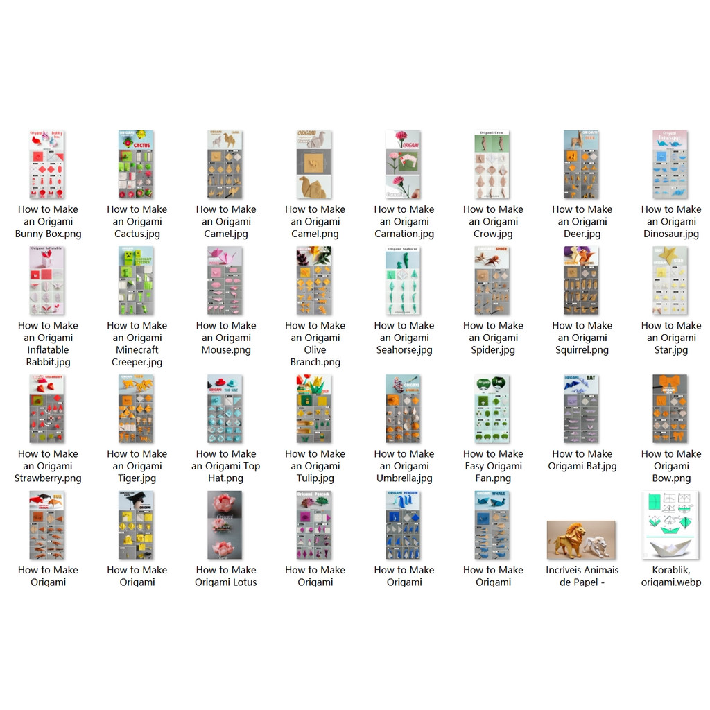 มัลติฟังก์ชั่น Universal 430 แผ่น Origami เด็ก Origami pdf Atlas ภาพวาดอิเล็กทรอนิกส์ JPG/PDF
