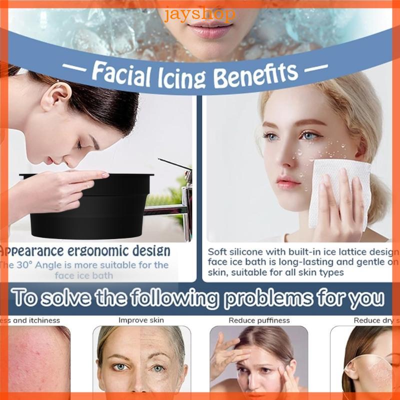 Jay Face Ice Bath Bowl Cooling Ice Face อ่างล้างหน้าสําหรับ Face Skin Cares Beauty Routine
