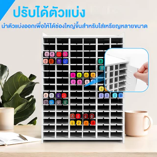 🇹🇭ส่งจากไทย🇹🇭 ที่ใส่ปากกามาร์กเกอร์（PVC Material）ที่ใส่ปากกาเมจิกสำหรับงานศิลปะ ที่จัดระเบียบโต๊ะทำงานขนาดใหญ่ มีช่องให้เลือก 72/120/180/240 ช่อง