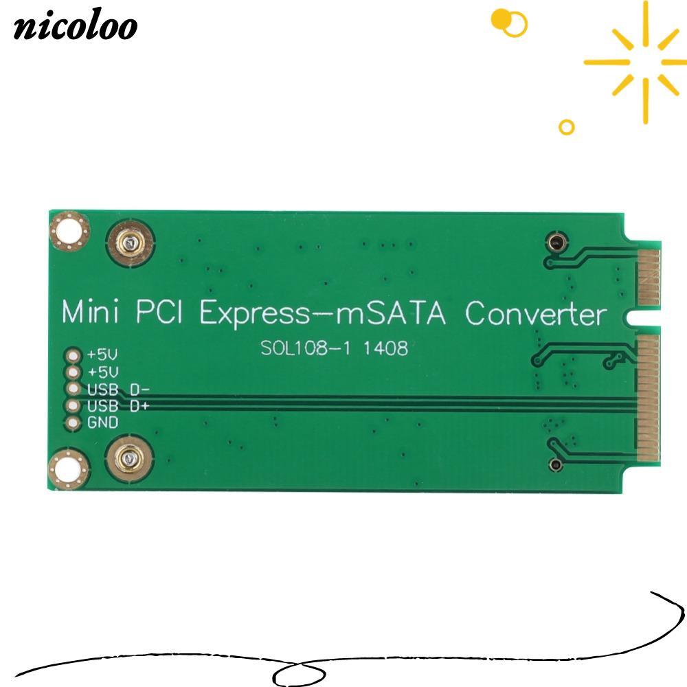 NICOLO MSATA SSD ถึง SATAs Mini PCIE Ssd อะแดปเตอร์,ไม่มีไดร์เวอร์ที่จําเป็น Plug and Play อะแดปเตอร