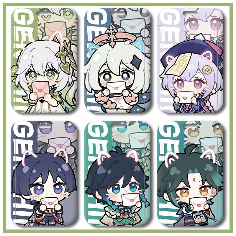 Spot Goods#Nahida, Furina, Wanderer, Hu Tao, Klee, Qiqi, Xiao merchandise, bus card, meal card, lany