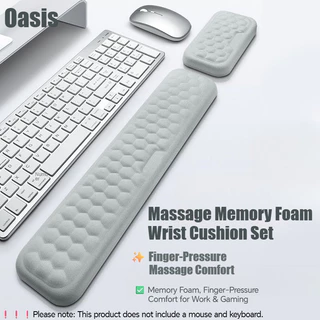 แผ่นรองข้อมือคีย์บอร์ด Memory Foam Keyboard Hand Wrist Rest - พื้นผิวผ้า [OasisTech]