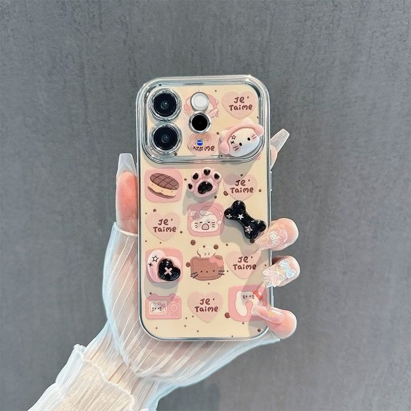 เคส Vivo V70 กรณี KT ตุ๊กตาแมวเคสโทรศัพท์ Electroplated รูปที่ 5