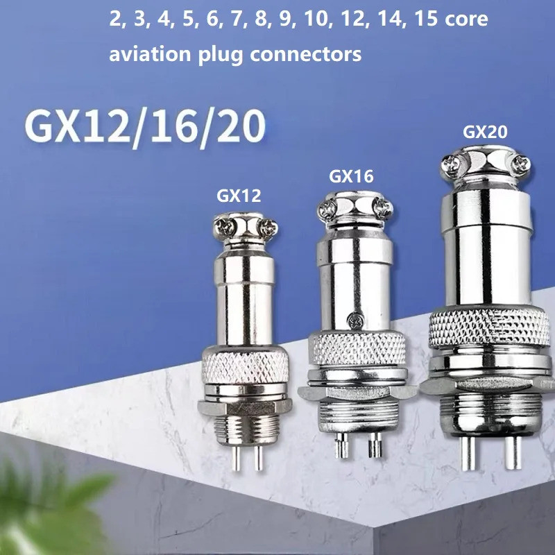5PCS GX12/GX16/GX20 2, 3, 4, 5, 6, 7, 8, 9, 10, 12, 14, 15 core ปลั๊กการบินเชื่อมต่อ( M12*1/M16*1/M1