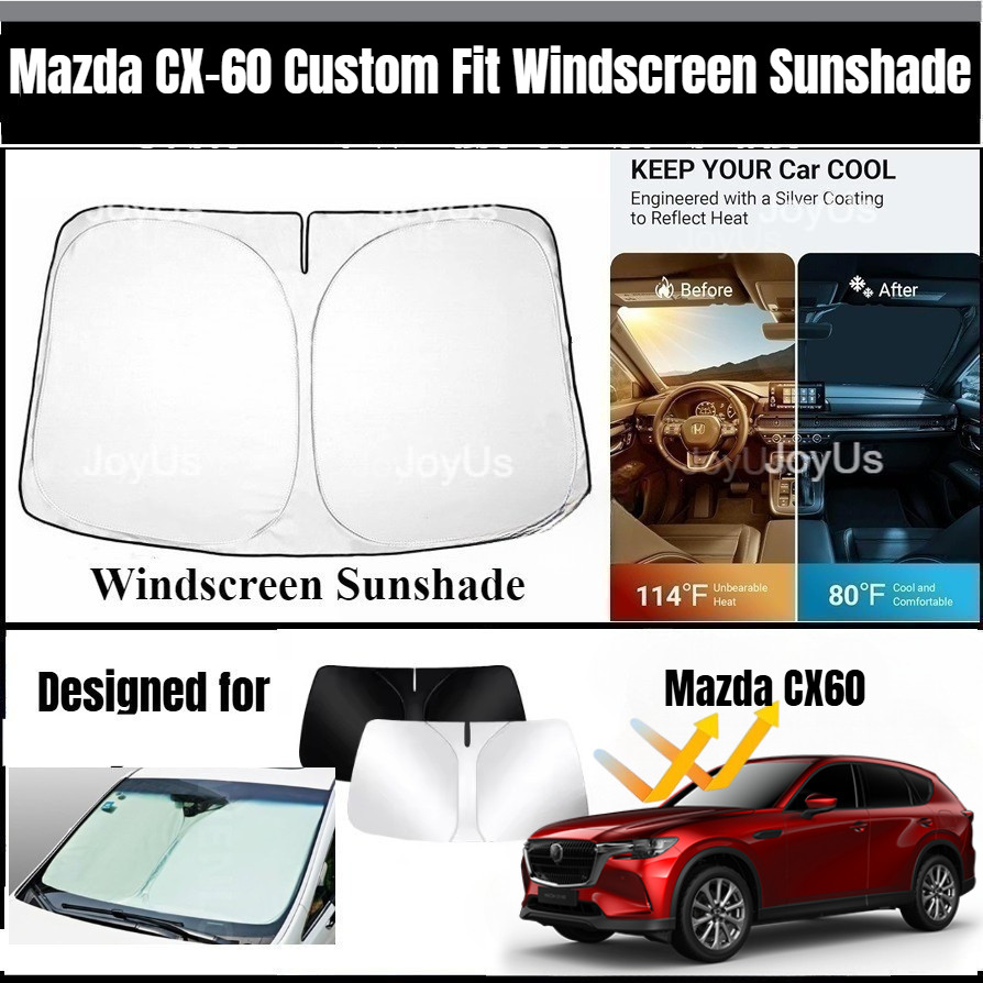 Mazda CX60 CX-60 Custom Fit กระจกบังแดดฝาครอบ