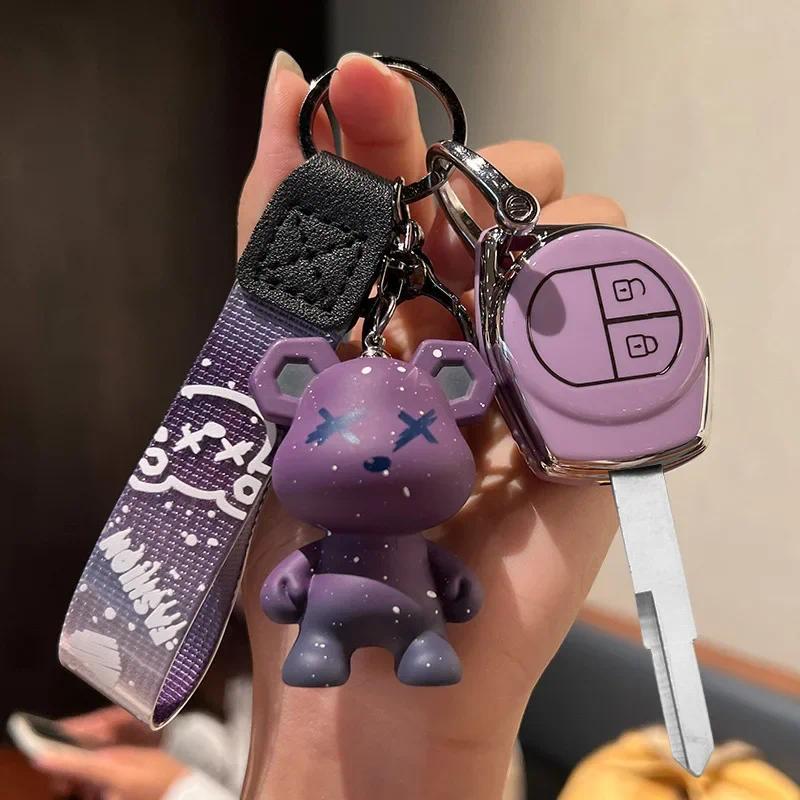 2 ปุ่มใหม่ TPU รถ Remote Key สําหรับ Suzuki Swift Ignis Vitara Liana Ciaz Baleno กุญแจรถ Fob ฝาครอบ Shell Decor