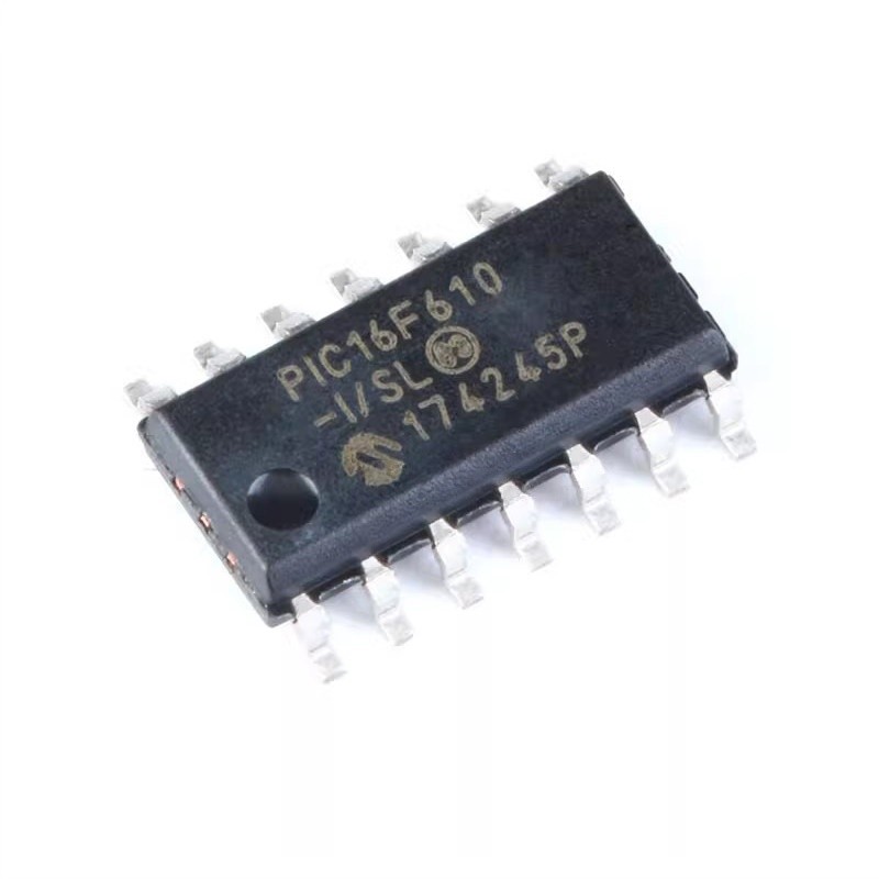 ((1 ชิ้น) ชิ้นส่วนอิเล็กทรอนิกส์ Patch PIC16F610-I/SL 8-Bit Microcontroller-MCU 1.75KB SOP-14