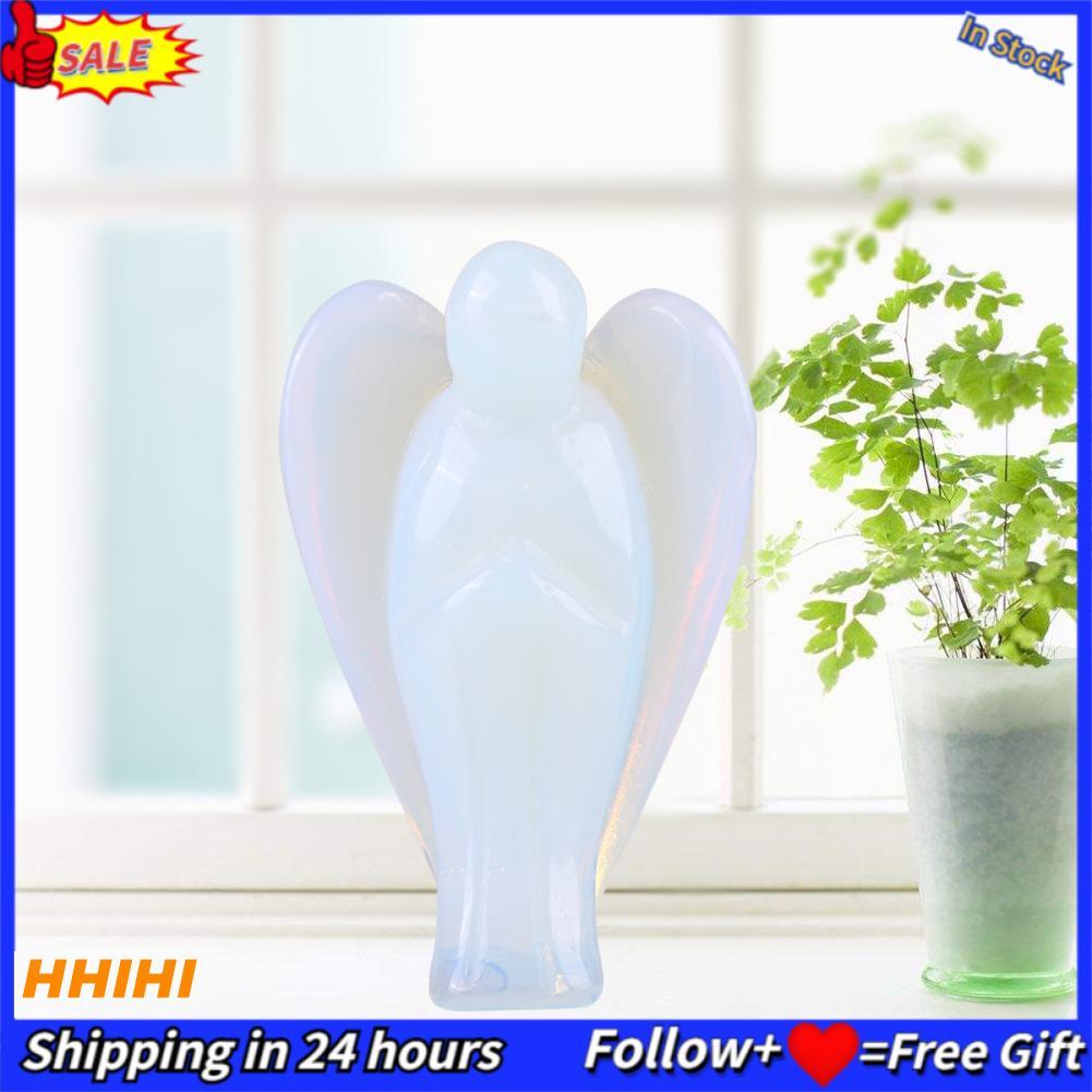 Hhihi Hhihi Huairdum Opalite Angel Crystal 1.5 นิ้วโอปอลธรรมชาติที่สวยงามรูปร่าง Healing Stone ของขว