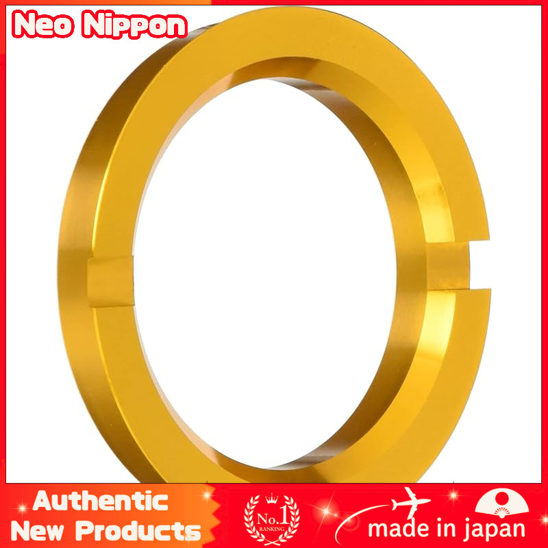 KYO-EI Hub Centric Rings 73mm/56mm - 2-Pack, Aluminum with Flange, Gold U7356
