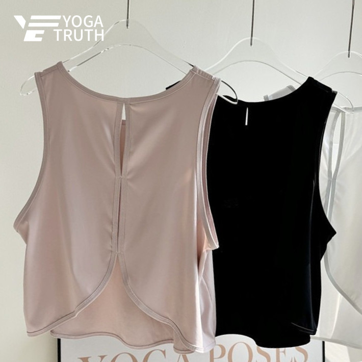 【YOGATRUTH】เสื้อแขนกุดตัวนี้มีการออกแบบแบบเว้าด้านข้าง เหมาะอย่างยิ่งสำหรับการออกกำลังกายโยคะและพิลาทิสสำหรับผู้หญิง