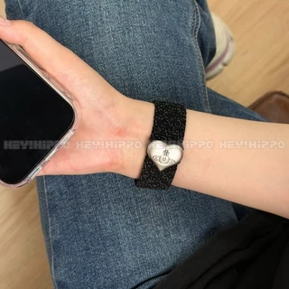 สายไนลอนทอสีดําเหมาะสําหรับ ฉันดู 11/10/9/8/7/6/5/4/3/2/1 สายหัวเข็มขัดแม่เหล็กหัวใจเหมาะสําหรับ ฉันดู 46/46/45/44/42/41/40/38มม