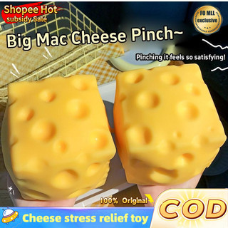 Extra-Large Cheese-Shaped Stress Relief Toy | Slow-Rebound, Moldable Stress Ball | Squeeze Toy