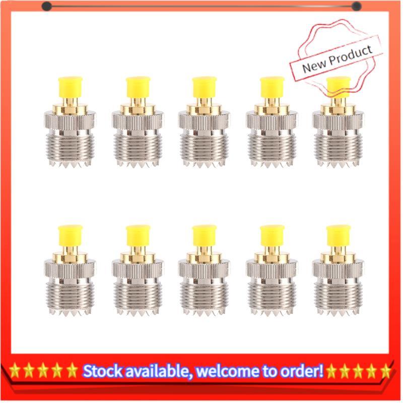 10 ชิ้น SMA Female to UHF Female Coaxial Connector อะแดปเตอร์โลหะใหม่ SO-239 SO239 ถึง SMA