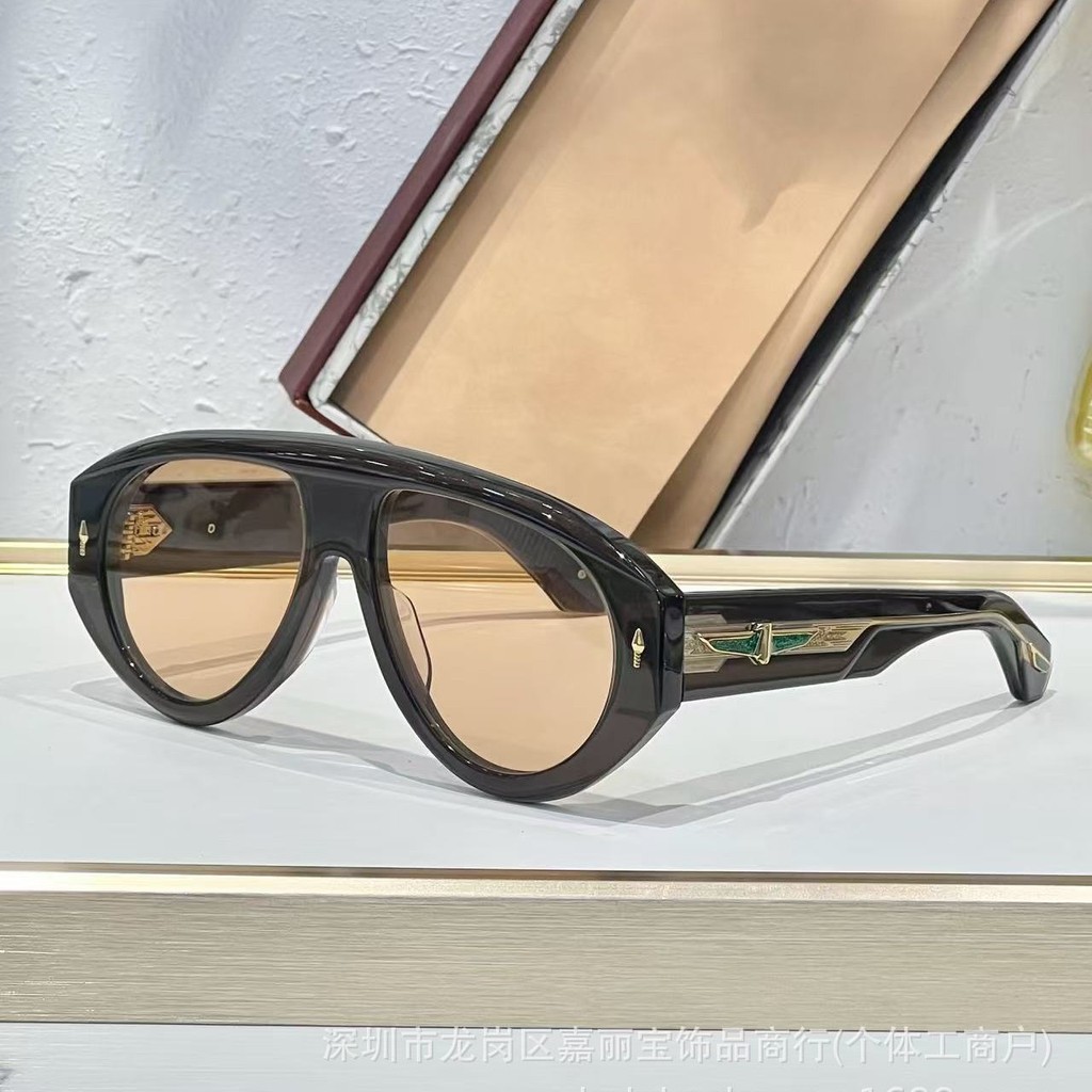 ONXY JACQUES New stylish large-frame turquoise sunglasses with a unique design for photo shoots, tre